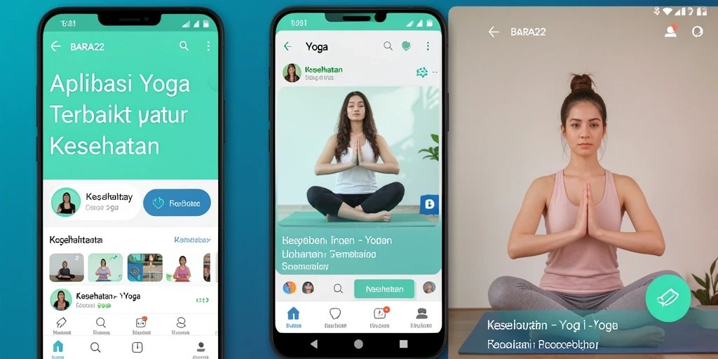 Antarmuka aplikasi Yoga yang mudah digunakan dan menarik.
