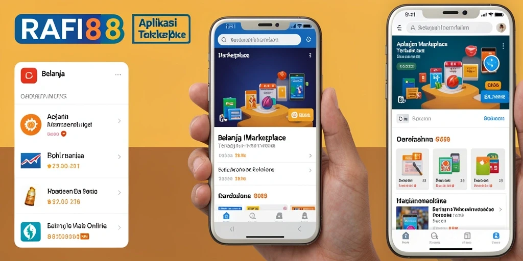 Tampilan antarmuka aplikasi <strong>RAFI88</strong> yang modern dan user-friendly untuk belanja online.